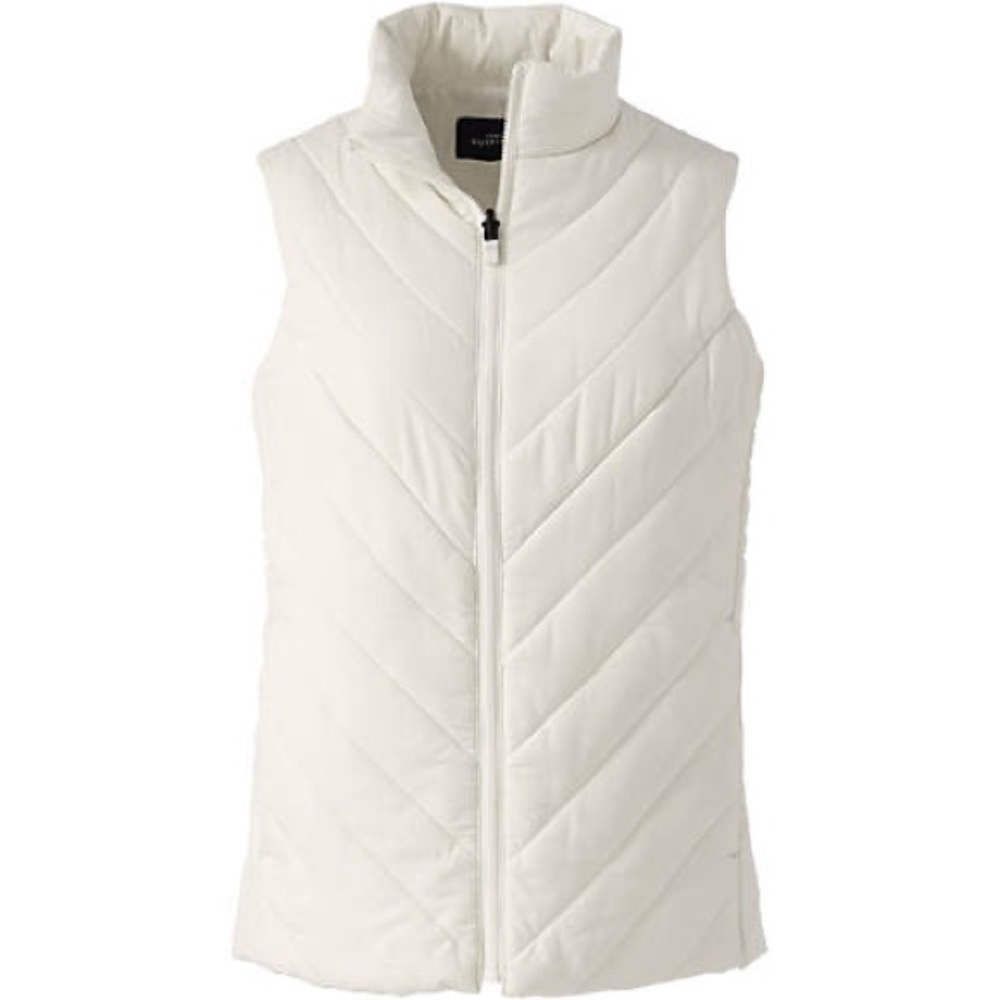 Lands’ End | White Insulated Vest (EUC)